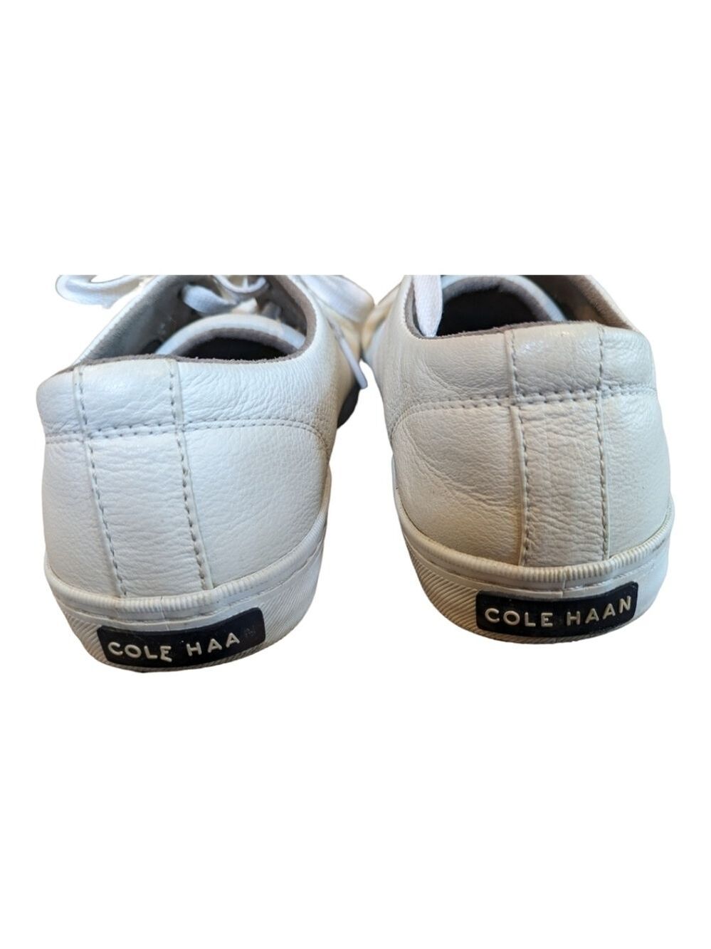 Cole Haan White Leather Trainers Size 7.5 EUC Comfort Preppy - Picture 7 of 8